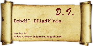 Dobó Ifigénia névjegykártya